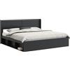 vidaXL Letto matrimoniale con contenitore e testiera, 2 pezzi, in legno composito