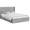 vidaXL Letto matrimoniale con contenitore e testiera, colore Sonoma, 160 x 200 cm