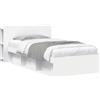 vidaXL Struttura letto con contenitore, bianco, 100 x 200 cm, materiale a base di legno