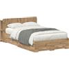 vidaXL Struttura letto con contenitore rovere Artisan 120 x 190 cm