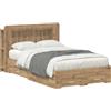 vidaXL Struttura letto con contenitore rovere Artisan 120 x 190 cm