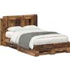 vidaXL Struttura letto con contenitore in legno di recupero 120 x 190 cm Materiale a base di legno