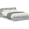 vidaXL Letto matrimoniale con contenitore e testiera, colore Sonoma, 150 x 200 cm