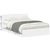 vidaXL Struttura letto con contenitore e testiera, bianco, 150 x 200 cm