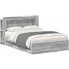 vidaXL Letto matrimoniale con contenitore e testiera, colore Sonoma, 150 x 200 cm