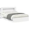 vidaXL Struttura letto con contenitore e testiera, bianco, 150 x 200 cm