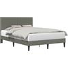 vidaXL Struttura letto con testiera Grigio chiaro 120 x 200 cm in velluto