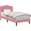 vidaXL Struttura letto con testiera Rosa 100 x 200 cm Velluto