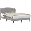 vidaXL Struttura letto con testiera Grigio chiaro 140 x 200 cm Velluto