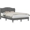vidaXL Letto con testiera Grigio scuro 140 x 200 cm Velluto