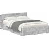 vidaXL Struttura letto con contenitore grigio cemento 160 x 200 cm materiale legno