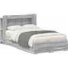 vidaXL Struttura letto con contenitore Grey Sonoma 120 x 190 cm Materiale a base di legno