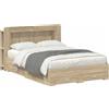 vidaXL Struttura letto con contenitore con testata in rovere Sonoma 150 x 200 cm