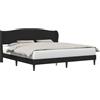 vidaXL Struttura letto con testiera, nero, 180 x 200 cm, ecopelle
