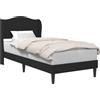 vidaXL Struttura letto con testiera Nero 80 x 200 cm Velluto