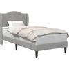 vidaXL Struttura letto con testiera Grigio chiaro 90 x 200 cm Velluto