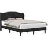 vidaXL Struttura letto con testiera Nero 120 x 200 cm Velluto