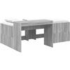 vidaXL Letto a soppalco con scrivania per bambini vidaXL, grigio Sonoma, 75 x 190 cm