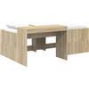 vidaXL Letto a castello con scrivania per bambini vidaXL in rovere Sonoma 98,5 x 200 cm