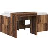 vidaXL Letto a soppalco con scrivania per bambini vidaXL in legno riciclato e pannelli di legno