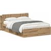 vidaXL Struttura letto con contenitore in rovere Artisan 150 x 200 cm