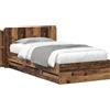 vidaXL Struttura letto con contenitore in legno di recupero 80 x 200 cm in materiale composito
