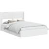 vidaXL Struttura letto con contenitore e testiera, bianco, 140 x 200 cm
