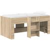 vidaXL Letto a soppalco per bambini, marca vidaXL, finitura Sonoma, dimensioni 163 x 101,1 x 68,5 cm, realizzato in legno composito