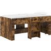 vidaXL Letto a soppalco per bambini, legno di quercia affumicato, 163 x 101,1 x 68,5 cm