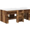 vidaXL Letto a soppalco per bambini, in legno massello riciclato, dimensioni 163 x 101,1 x 68,5 cm, materiale: legno composito