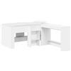 vidaXL Letto a soppalco con scrivania per bambini, 2 pezzi, bianco, realizzato in legno composito