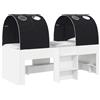 vidaXL Letto con tunnel, 3 pezzi, bianco e nero, realizzato in materiale composito di legno