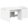vidaXL Letto a castello con scrivania per bambini vidaXL, bianco, 80 x 160 cm