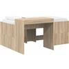 vidaXL Letto a soppalco con scrivania per bambini vidaXL in legno di rovere Sonoma