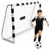 HyperMotion Porta da calcio 180 x 120 cm, robusta porta in acciaio bianco, porta da calcio da giardino, porta da allenamento per bambini e famiglie