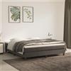 vidaXL Materasso a molle insacchettate vidaXL, grigio scuro medio, 152x203x20 cm, velluto
