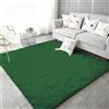 Yunlaishaocer Tappeto a pelo lungo, soffice, verde scuro, 120 x 160 cm, lavabile, tappeto antiscivolo, per soggiorno, camera da letto, cameretta dei bambini