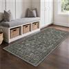 GENIMO Tappeto Morbido a Pelo Corto, 80x150 cm, Antiscivolo e Lavabile in Lavatrice, Stile Boho Vintage, per Bagno, Cucina, Ingresso, Studio, Colore Grigio Marrone Retro