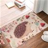 WSOIHFEC Zerbino a forma di riccio, 60 x 40 cm, con retro in gomma antiscivolo, per ingresso domestico, in flanella, per interni ed esterni, per camera da letto