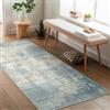 GENIMO - Tappeto Antiscivolo Moderno Astratto - 80x150cm - Corto Pile - Perfetto per Piccoli Spazi - Comodo e Resistente - Blu