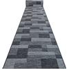 rugsx Passatoia corridoio Icona - Antiscivolo, moderna e resistente, ideale per cucina, soggiorno e ingresso, grigio 80x310 cm