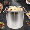 Aohuada Pentola in acciaio inox, 35/50/70 litri, a induzione, con coperchio in acciaio inox 201, alta pentola per zuppa, pentola grande, pentola per verdure, pentola da campeggio, per stufare, arrostire e