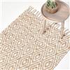Homescapes, tappeto Sierra in canapa naturale con motivo a rombi, Natural, 90 x 150 cm