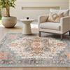 GENIMO - Tappeto Vintage 160x230cm - Antiscivolo, Facile da Pulire, Con Pelo Corto - Per Soggiorno, Camera da Letto - Arancione Blu