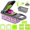 Generico Mandolina per Verdure 16 in 1 Professionale - Tagliaverdure Multifunzione con 7 Lame in Acciaio Inox - Affettatrice Manuale Julienne e Grattugia - Taglia Patate Cipolle Carote Frutta e Verdure