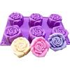 MKNZOME Stampo per pane in silicone a 6 cavità a forma di rosa, stampo in silicone fai da te per feste e festival. Fare torte, pane, torte, polpettone, flan, crostata, pagnotta, ecc