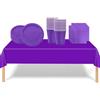RONGZUBAT 53 pezzi viola scuro decorazioni per feste di compleanno per bambini, set di stoviglie usa e getta per feste, tovaglie, piatti di carta da 17,8 cm, tovaglioli di carta, bicchieri per Halloween,