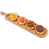 Mottiwood Set Taglieri Servi Crostino e Aperitivo, 100% Legno Faggio, Vassoio Aperitivi, Tagliere Lungo in Legno per Aperitivo e Antipasto, 3 Misure, Made in Italy (Set 5 pezzi da 80 cm)