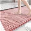 Waigg Kii Tappeto da bagno in morbida ciniglia, tappetino da bagno extra assorbente, antiscivolo, lavabile, ad asciugatura rapida, accogliente, tappeto in peluche per doccia, vasca da bagno (150 x 60