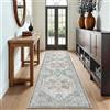 GENIMO Vintage Tappeto Salotto 80x300cm - Tappeto Passatoia Soggiorno Lavabile Antiscivolo, Resistente, Facile da Pulire, Boem Carpet Per Camera da Letto, Sala da Pranzo, Cucina - Vintage Verde Beige